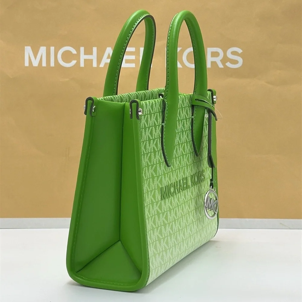 Michael Kors Green Patterned Handbag